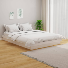 vidaXL szürke tömör fa ágykeret 150 x 200 cm (5FT King) ágy és ágykellék