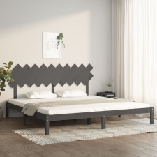 vidaXL szürke tömör fa ágykeret 200 x 200 cm ágy és ágykellék