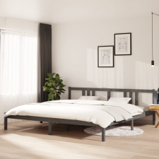 vidaXL szürke tömör fa ágykeret 200 x 200 cm ágy és ágykellék