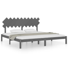 vidaXL szürke tömör fa ágykeret 200 x 200 cm (3104890) ágy és ágykellék