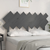 vidaXL Szürke tömör fenyőfa ágyfejtámla 141x3x80,5 cm