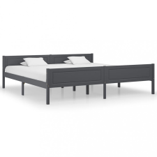 vidaXL Szürke tömör fenyőfa ágykeret 200 x 200 cm ágy és ágykellék