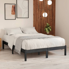 vidaXL szürke tömör fenyőfa ágykeret 200 x 200 cm ágy és ágykellék