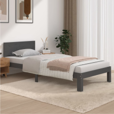 vidaXL szürke tömör fenyőfa ágykeret 90 x 200 cm ágy és ágykellék