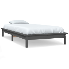 vidaXL szürke tömör fenyőfa ágykeret 90 x 200 cm (820528) ágy és ágykellék