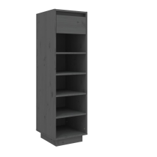 vidaXL szürke tömör fenyőfa cipőszekrény 34 x 30 x 105 cm (813557) bútor