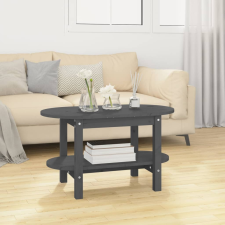 vidaXL szürke tömör fenyőfa dohányzóasztal 80 x 45 x 45 cm bútor