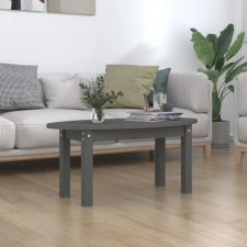vidaXL szürke tömör fenyőfa dohányzóasztal 80x40x35 cm bútor