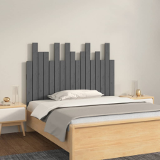 vidaXL szürke tömör fenyőfa fali fejtámla 108 x 3 x 80 cm ágy és ágykellék