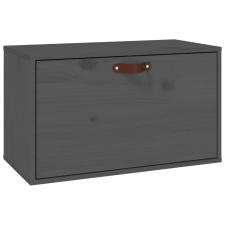vidaXL szürke tömör fenyőfa faliszekrény 60 x 30 x 35 cm (818352) bútor
