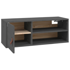 vidaXL szürke tömör fenyőfa faliszekrény 80 x 30 x 30 cm (818389) bútor