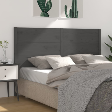 vidaXL szürke tömör fenyőfa fejtámla 126 x 4 x 100 cm ágy és ágykellék