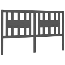 vidaXL szürke tömör fenyőfa fejtámla 126x4x100 cm (818662) ágy és ágykellék