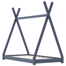 vidaXL szürke tömör fenyőfa gyerekágy-keret 90 x 200 cm (283363) gyermekbútor