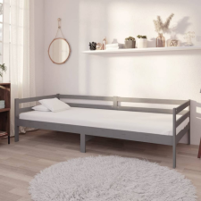 vidaXL Szürke tömör fenyőfa kanapéágy 90 x 200 cm ágy és ágykellék