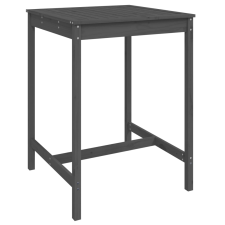 vidaXL szürke tömör fenyőfa kerti asztal 82,5x82,5x110 cm (824083) kerti bútor