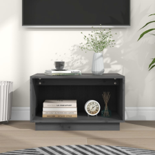 vidaXL szürke tömör fenyőfa TV-szekrény 60 x 35 x 35 cm bútor