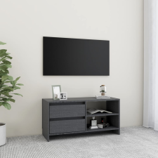 vidaXL szürke tömör fenyőfa TV szekrény 80 x 31 x 39 cm bútor