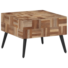 vidaXL szürke tömör újrahasznosított tíkfa dohányzóasztal 55x55x40 cm (358521) bútor