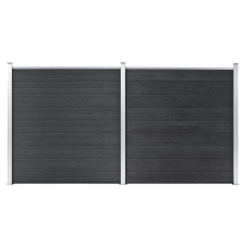 vidaXL szürke WPC kerítéspanel 353 x 186 cm kerti dekoráció