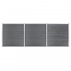 vidaXL Szürke WPC kerítéspanel 526 x 186 cm