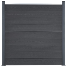 vidaXL szürke WPC kerítéspanelszett 180 x 186 cm (3211827) építőanyag