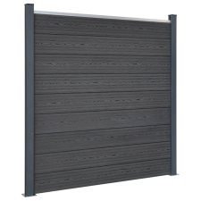 vidaXL szürke WPC kerítéspanelszett 353 x 186 cm (3211831) építőanyag