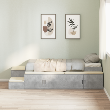 vidaXL Tároló Ágykeret Beton Szürke 80x200 cm ágy és ágykellék