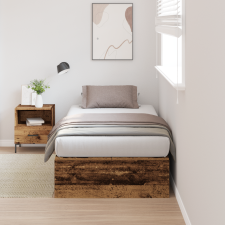 vidaXL Tároló Ágykeret Régi Fa 100x200 cm ágy és ágykellék