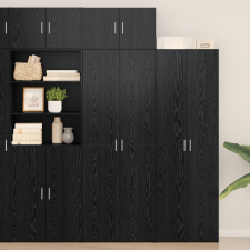 vidaXL Tároló szekrény fekete tölgy 70x42.5x225 cm Mérnöki fa bútor