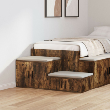 vidaXL Tároló Szekrény Füstölt Tölgy 127x41x40 cm Műgyanta bútor