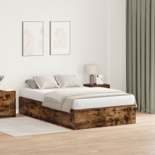 vidaXL Tárolós Ágykeret Füstölt Tölgy 120x200 cm ágy és ágykellék