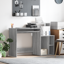 vidaXL Tárolós Asztal Szürke Sonoma 120.5x44x88.5 cm Szerelt Fa íróasztal
