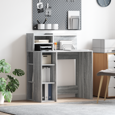 vidaXL Tárolós asztal Szürke sonoma 90x48x101.5 cm Szerelt fa íróasztal