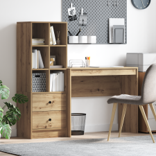 vidaXL Tárolós Íróasztal Artisan tölgy Szerelt fa íróasztal