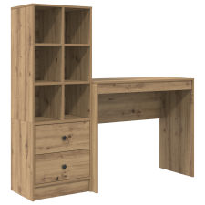 vidaXL Tárolós Íróasztal Artisan tölgy Szerelt fa (3337328) íróasztal