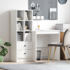 vidaXL tárolós íróasztal fehér MDF