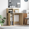 vidaXL Tárolós íróasztal Sonoma tölgy 90x48x101.5 cm Mérnökfa