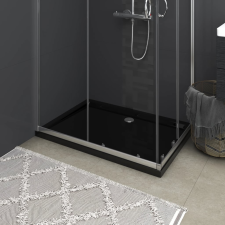vidaXL téglalap alakú fekete ABS zuhanytálca 80 x 110 cm kád, zuhanykabin