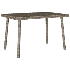 vidaXL téglalap szürke polyrattan kerti dohányzóasztal 60x40x37cm kerti bútor