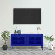 vidaXL tengerészkék acél TV-szekrény 105 x 35 x 50 cm bútor
