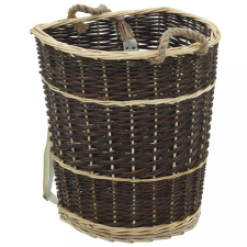vidaXL Természetes fűzfa tűzifa hátikosár fogantyúkkal 44,5x37x50 cm barkácsgép tartozék