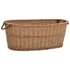 vidaXL Természetes fűzfa tűzifatároló kosár fogantyúkkal 88x57x34 cm barkácsgép tartozék