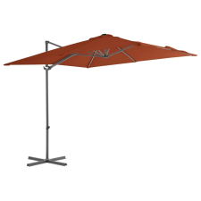vidaXL terrakotta konzolos napernyő acélrúddal 250 x 250 cm kerti bútor