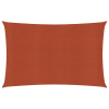 vidaXL Terrakotta négyszögletű HDPE napvitorla 160 g/m² 3,5x5 m