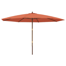 vidaXL terrakotta színű kerti napernyő fa rúddal 400 x 273 cm (363180) kerti bútor