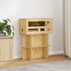 vidaXL Terrárium alap polcokkal Barna 60 x 30 x 50 cm OSB
