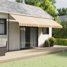 vidaXL többszínű csíkos pótszövet napellenzőhöz 5 x 3,5 m kerti bútor