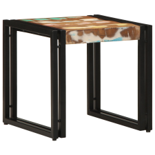 vidaXL Többszínű Dohányzóasztal 40x50x38 cm Tömör újrahasznosított fa bútor