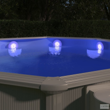 vidaXL Többszínű lemeríthető LED-es úszómedence-lámpa távirányítóval medence kiegészítő